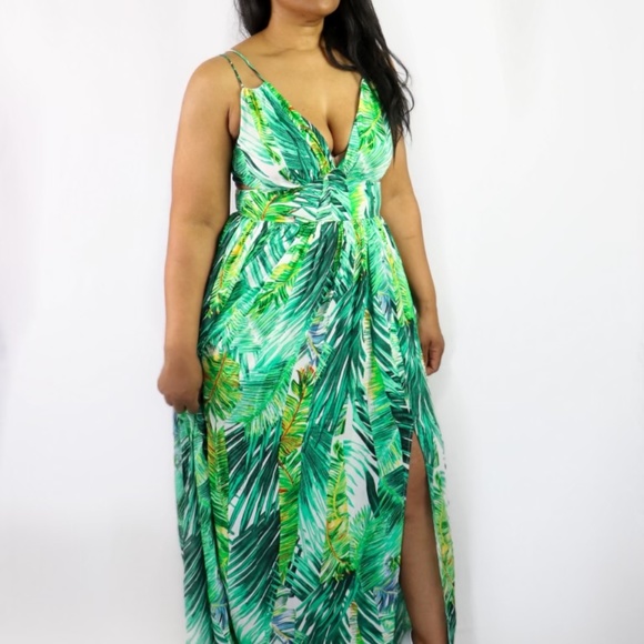 Aloha Green Floral Maxi Dress - Picture 5 of 5